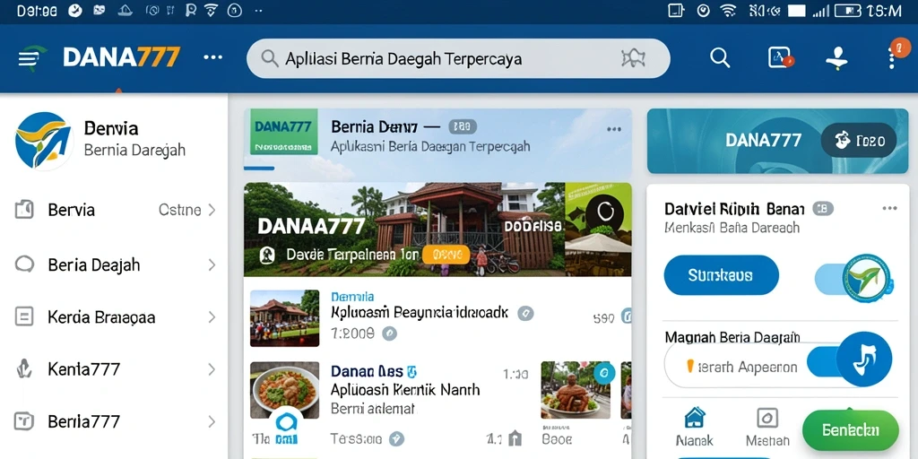 Tampilan antarmuka DANA777 yang modern dan informatif.