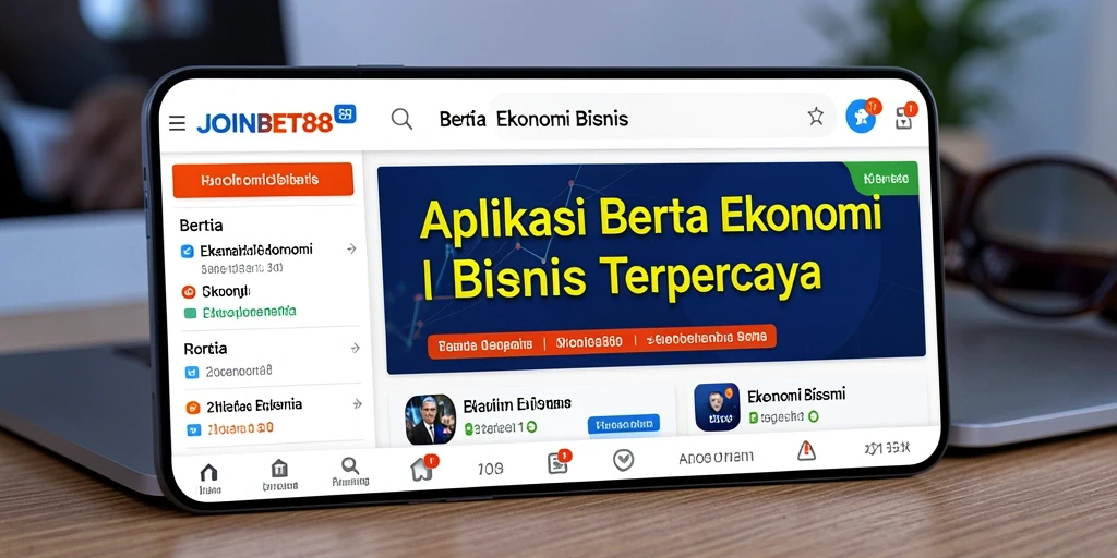 Tampilan utama JOINBET88 dengan berita ekonomi terkini.