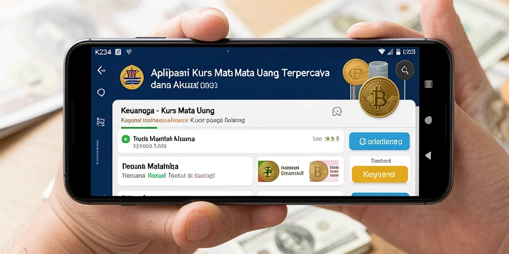 Antarmuka pengguna K234 yang menampilkan kurs mata uang secara akurat.