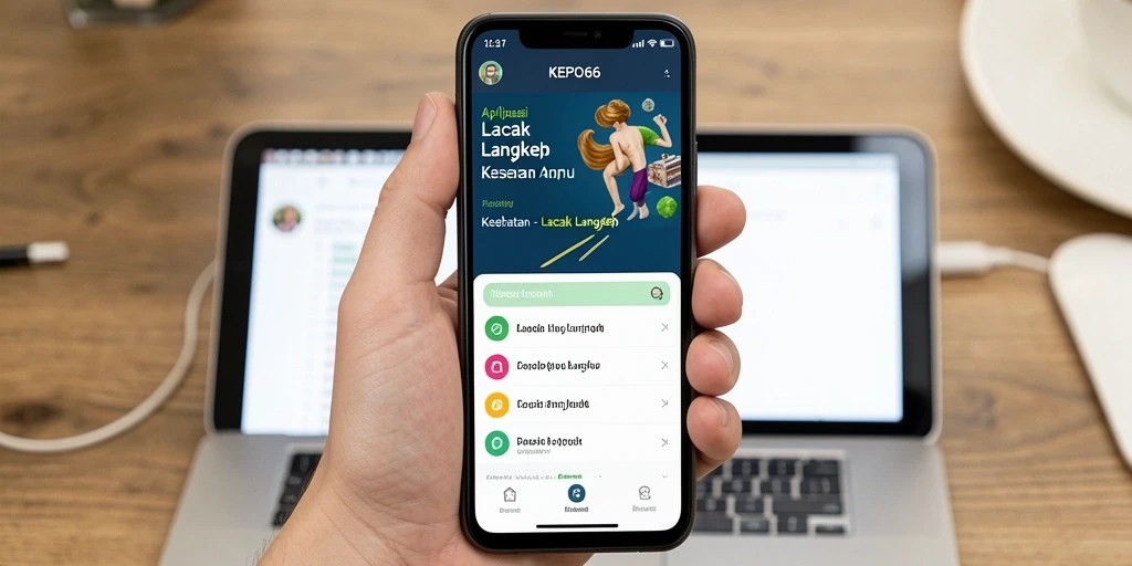 Screenshot utama KEPO66 menampilkan antarmuka pelacakan langkah yang intuitif.