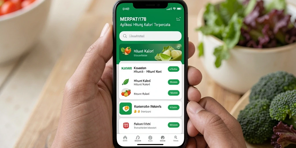 Tampilan antarmuka MERPATI178 yang mudah digunakan untuk hitung kalori.