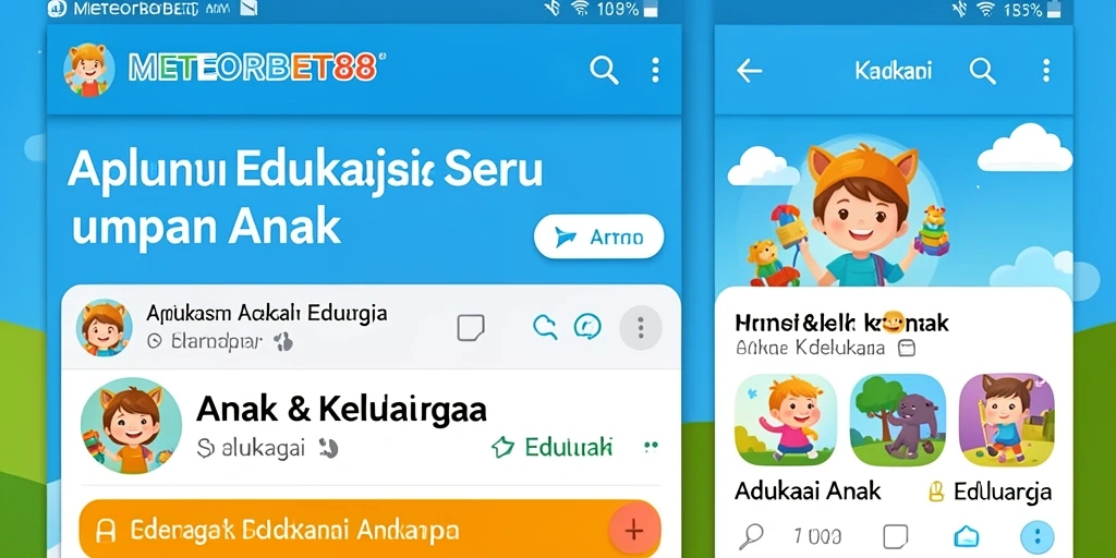 Tampilan antarmuka aplikasi yang ramah anak dan interaktif.