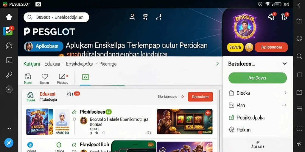 Tampilan antarmuka aplikasi PESGSLOT yang informatif dan nyaman digunakan.