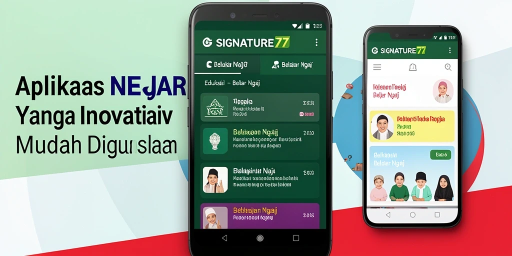 Tampilan antarmuka SIGNATURE77 yang intuitif dan ramah pengguna.
