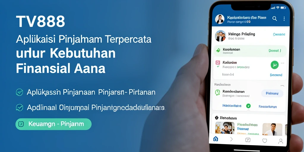 Screenshot antarmuka TV888 yang menampilkan fitur pengajuan pinjaman.