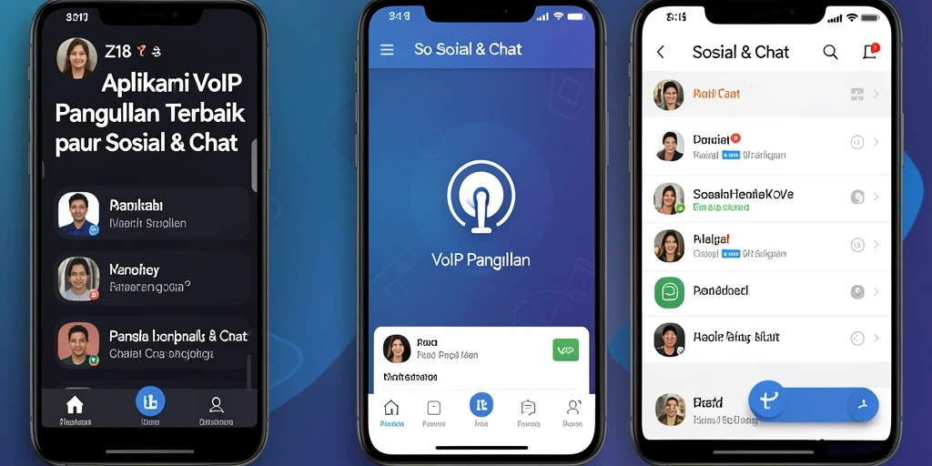 Antarmuka Z18 dengan fitur VoIP Panggilan yang mudah digunakan.
